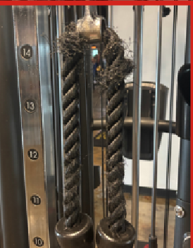 Rope attachment with uneven rope lengths