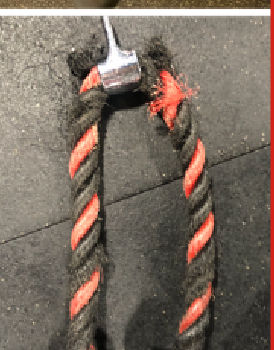 Rope attachment failing at the friction point